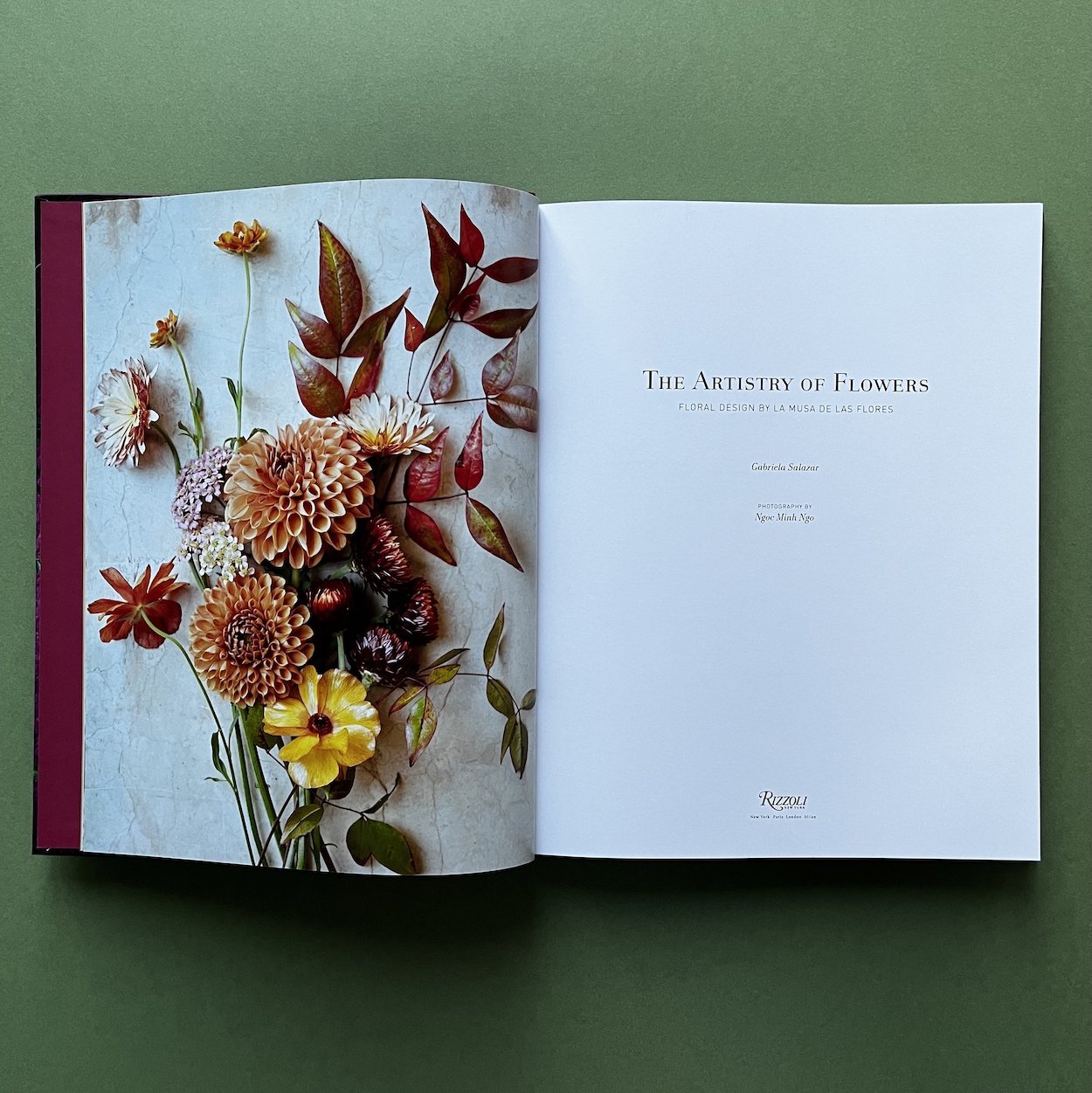 Artistry of flowers book open