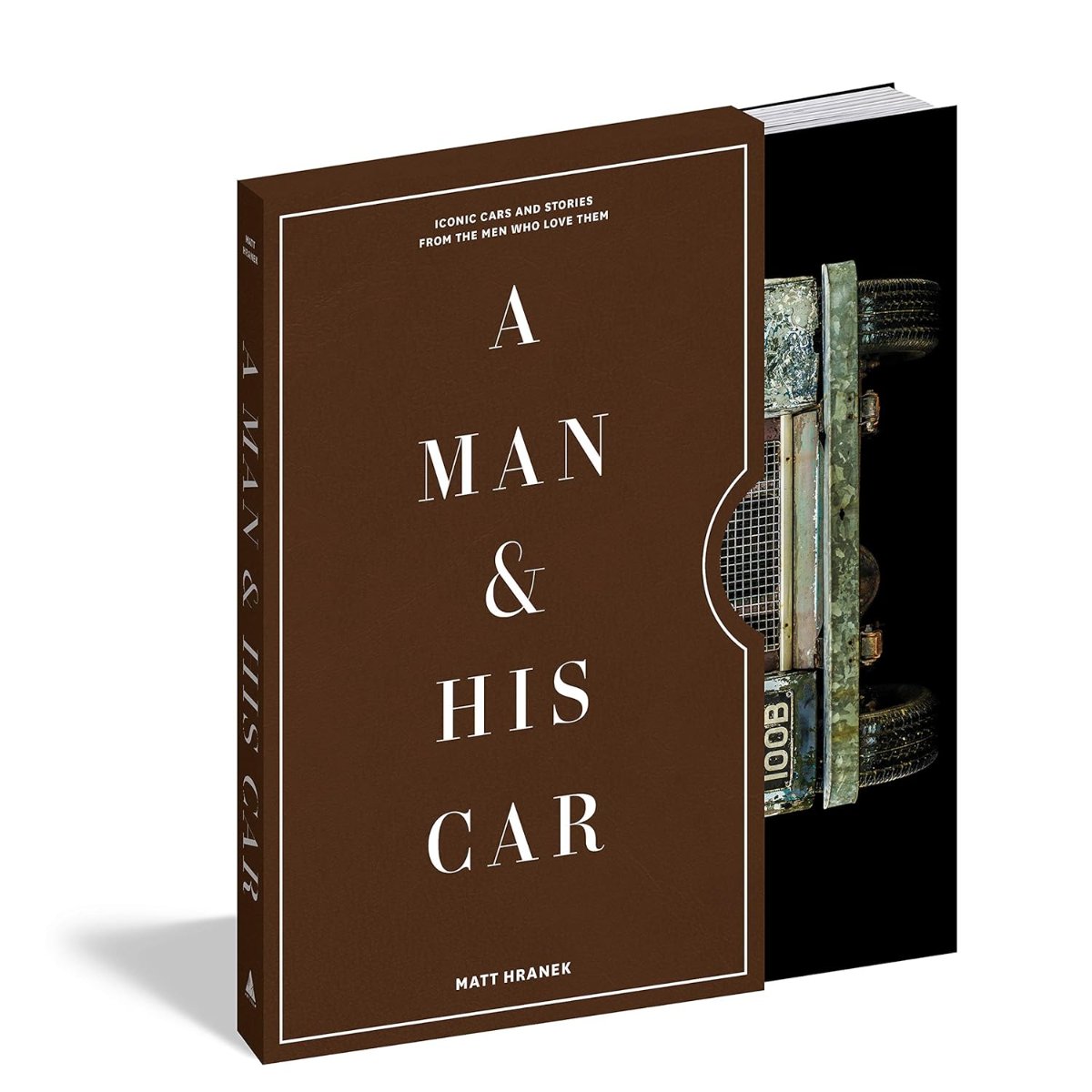 Man and car book side