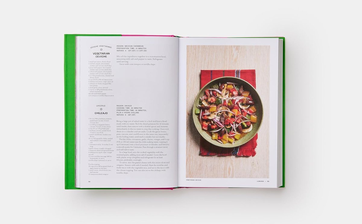 Mexican vegetarian cookbook inside